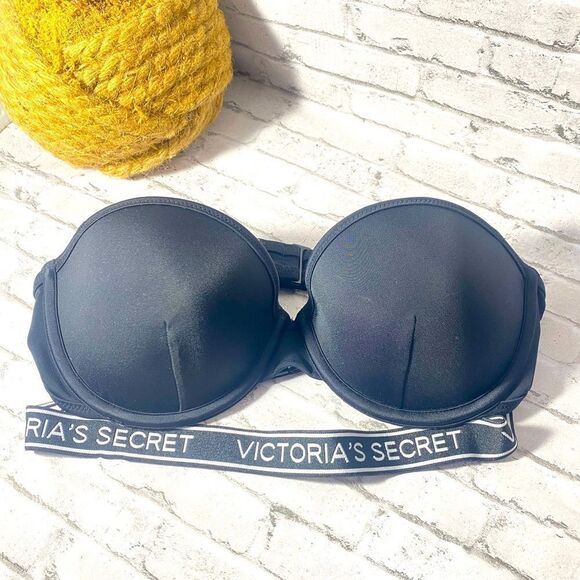 Victoria's Secret The Fabulous Black/White Logo
Swim Top Sz 34C - Picture 2 of 6